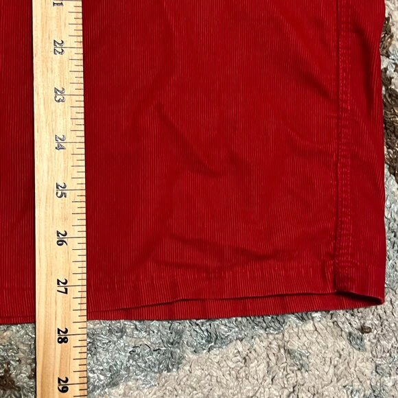 Vintage 70s Kentfield Corduroy Button Down Shirt Large Tailored in Japan Red - Picture 7 of 7